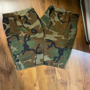Woodland camo shorts